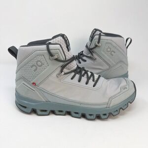 On Running Cloudridge Womens US 9.5 Hiking Boots Grey Blue-Grey Eclipse Rock